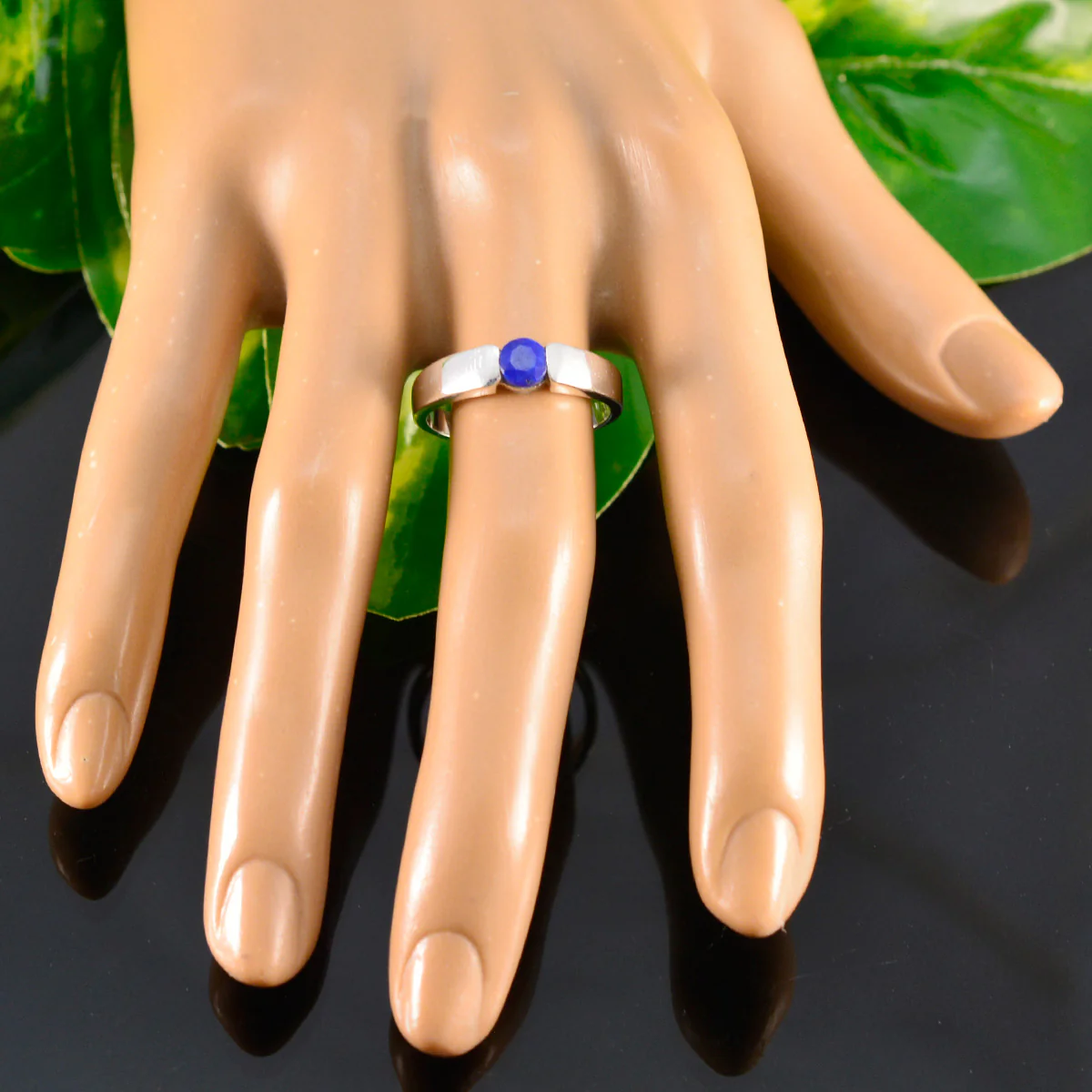 Lapis Lazuli Solitaire Egyptian 925 Sterling Silver Blue Gemstone Slim Sophisticated Ring Jewelry - Image 5