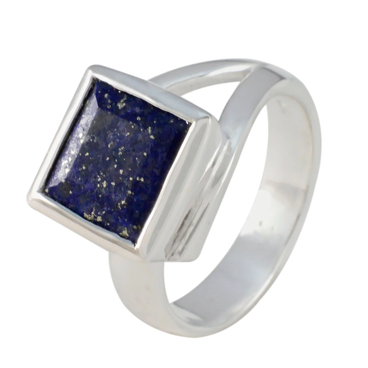 Lapis Lazuli Solitaire Egyptian Silver Blue Gemstone Eye-catching Trendy Ring Jewelry - Image 2