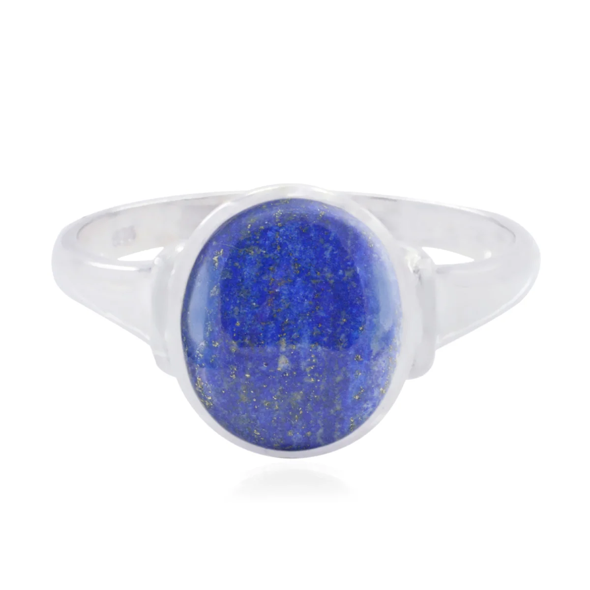 Lapis Lazuli Solitaire French 925 Silver Blue Gems Minimal Artisan Ring Jewelry - Image 3
