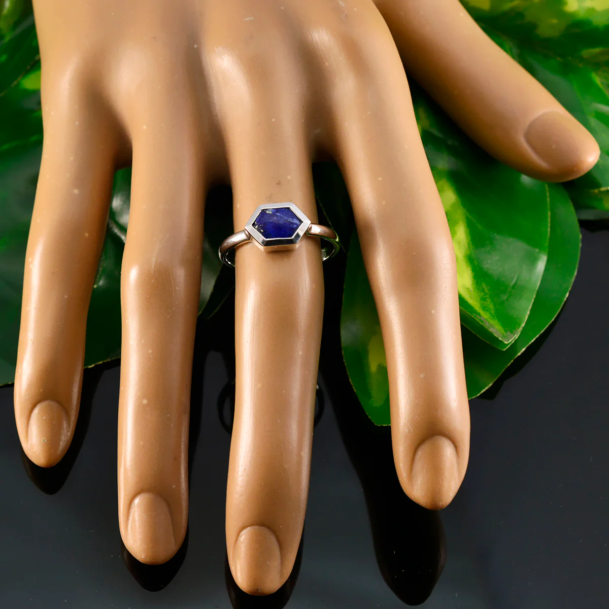 Lapis Lazuli Solitaire Japanese 925 Sterling Silver Blue Gemstone Dainty Fairytale Ring Jewelry - Image 5