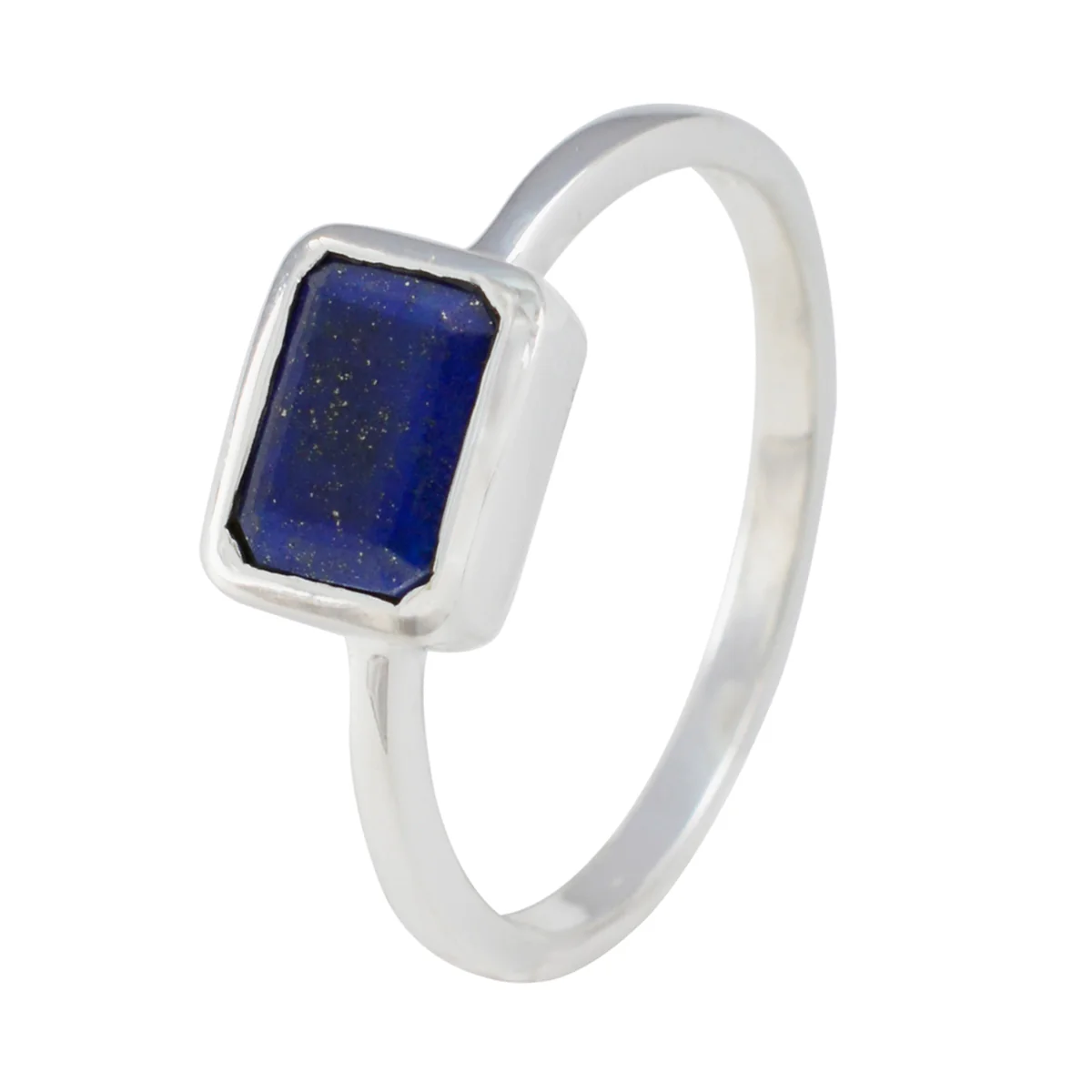 Lapis Lazuli Solitaire Japanese 925 Sterling Silver Blue Gemstone Dainty Trendy Ring Jewellery - Image 2