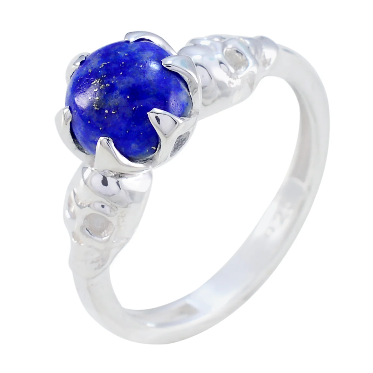 Lapis Lazuli Solitaire Moroccan Sterling Silver Blue Gemstone Slim Romantic Ring Jewelry - Image 2