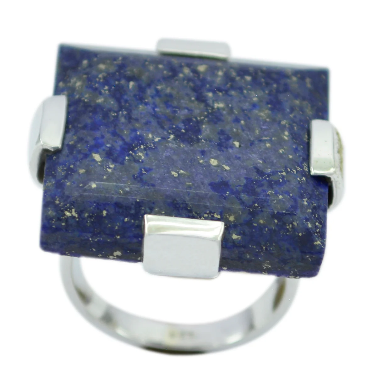 Lapis Lazuli Solitaire Spanish Sterling Silver Blue Gems Chunky Signet Ring Jewellery