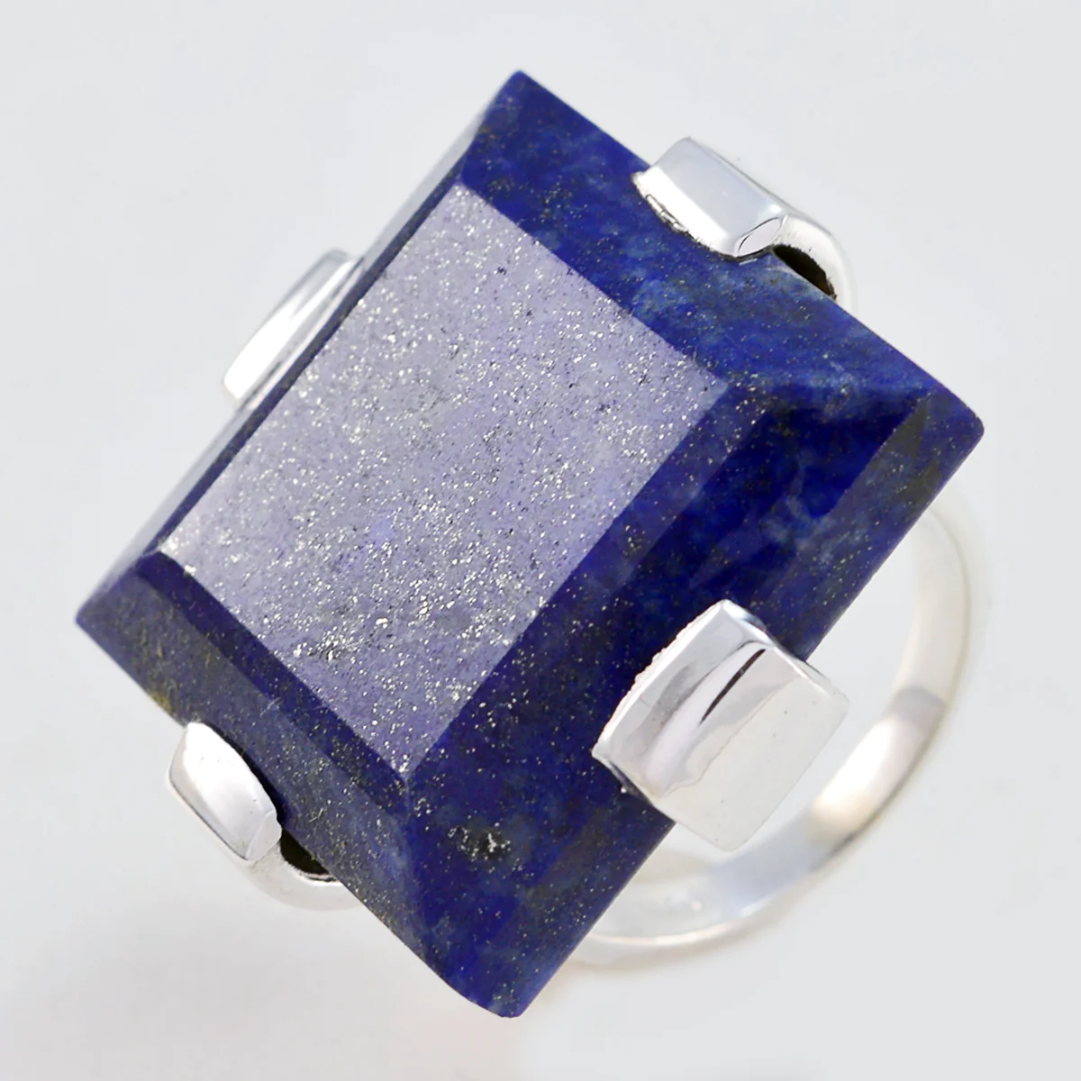 Lapis Lazuli Solitaire Spanish Sterling Silver Blue Gems Chunky Signet Ring Jewellery - Image 3