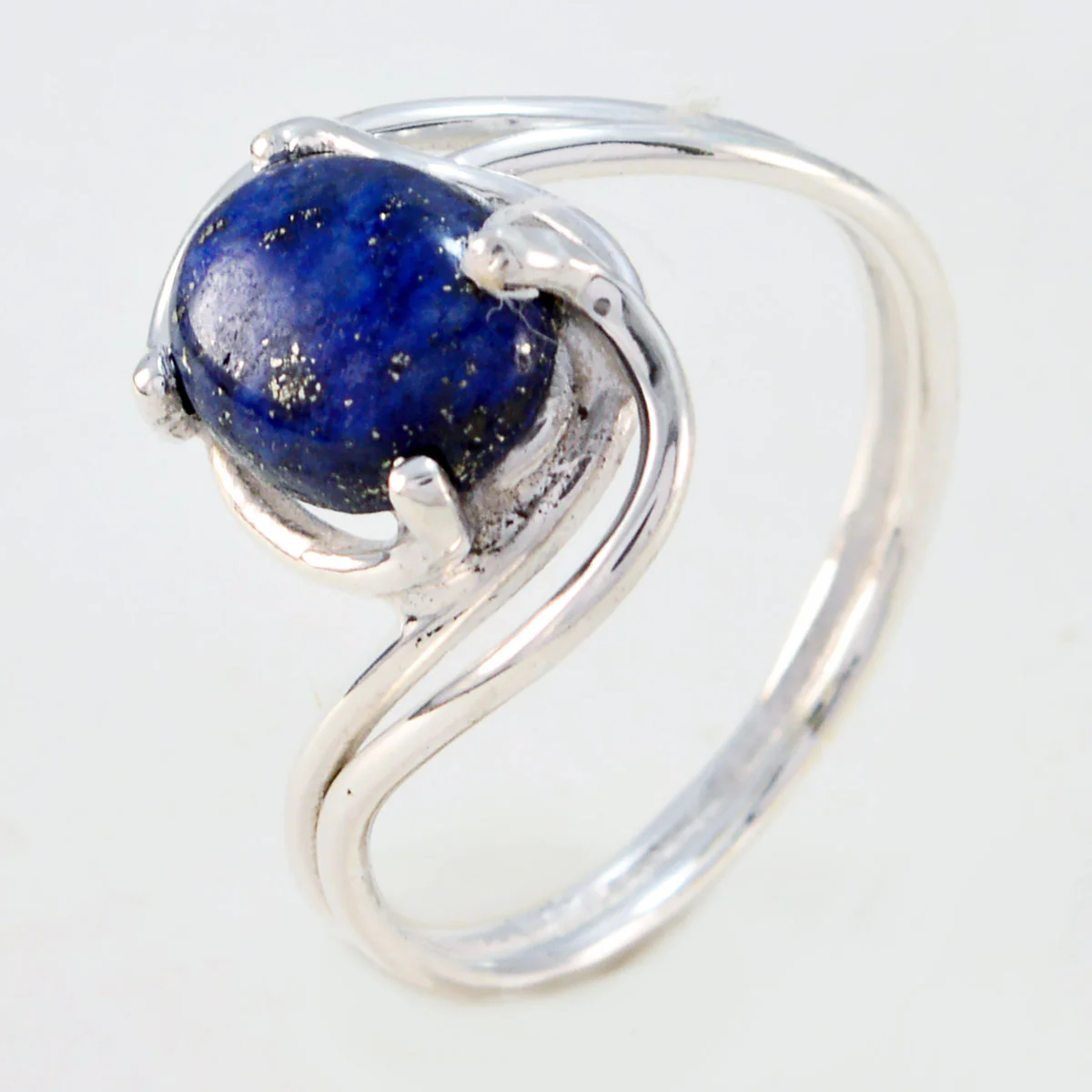Lapis Lazuli Solitaire Turkish Sterling Silver Blue Gemstones Delicate Romantic Ring Jewellery - Image 2