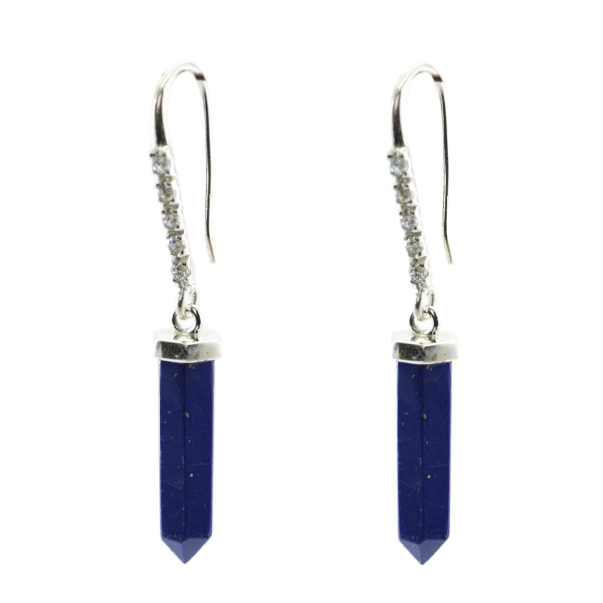 Lapis Lazuli Spanish Audrey multiple Dangle Blue 925 Sterling Silver Earring