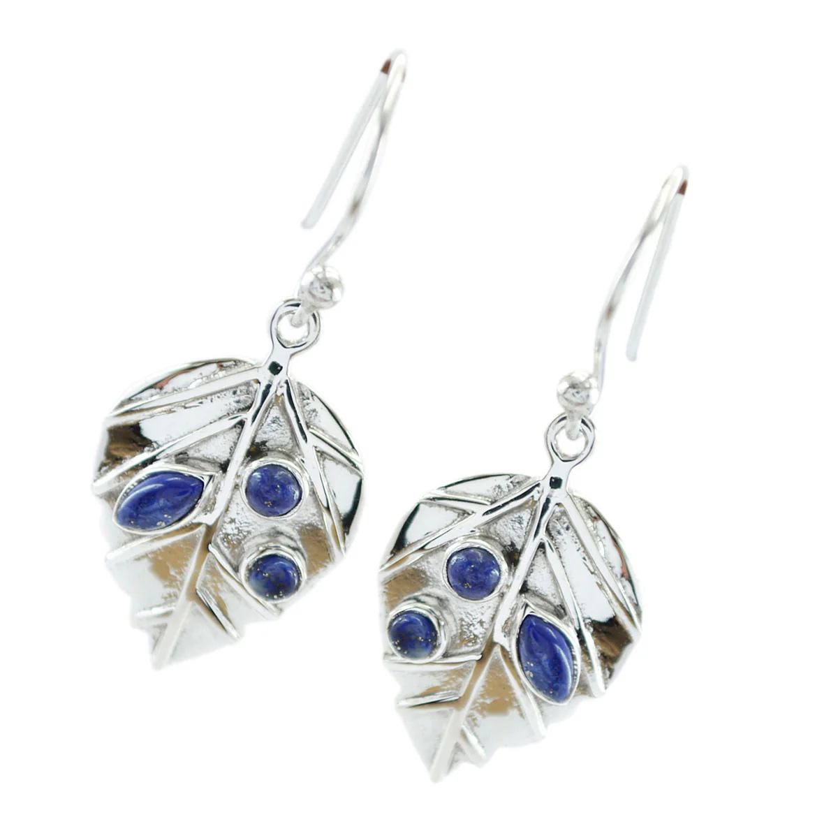 Lapis Lazuli Turkish Patricia multiple Dangle Blue Sterling Silver Earring - Image 2