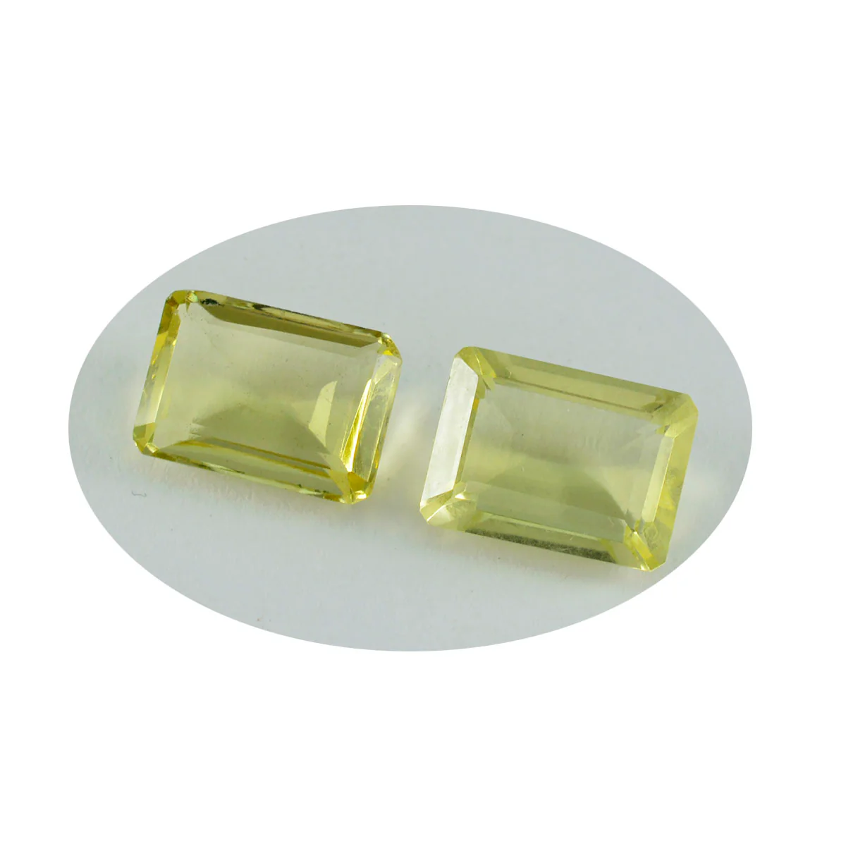 Lemon Quartz 1PC Chunky 12x16 MM Emerald Faceted Yellow Natural Semi Precious Gems - Image 2
