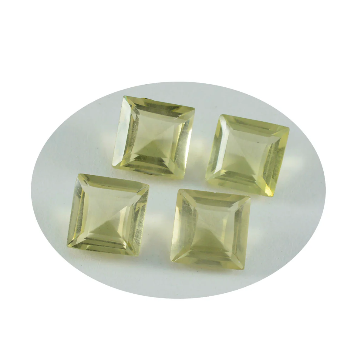 Lemon Quartz 1PC Large 10x10 MM Square Faceted Yellow Shine Semi Precious Loose Gemstones - Image 2