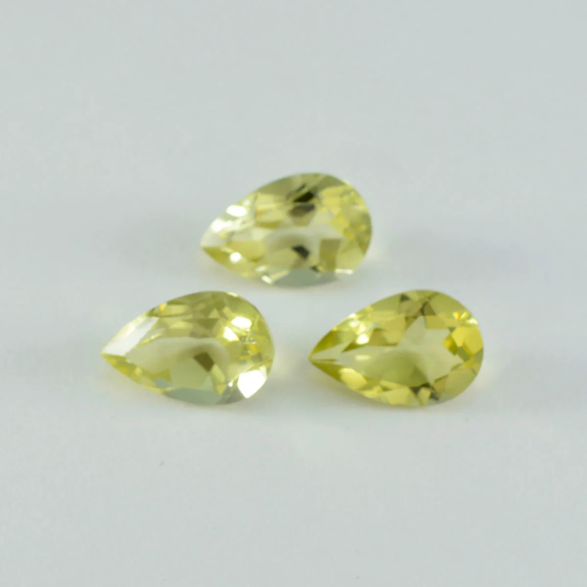 Lemon Quartz 1PC Large 10x12 MM Pear Faceted Yellow Superior Semi Precious Gems