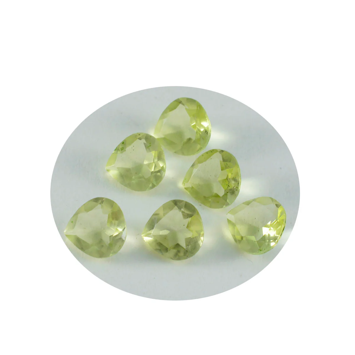 Lemon Quartz 1PC Large 11x11 MM Heart Faceted Yellow Fine Semi Precious Gems