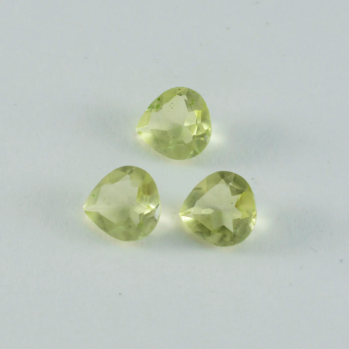 Lemon Quartz 1PC Large 11x11 MM Heart Faceted Yellow Fine Semi Precious Gems - Image 2