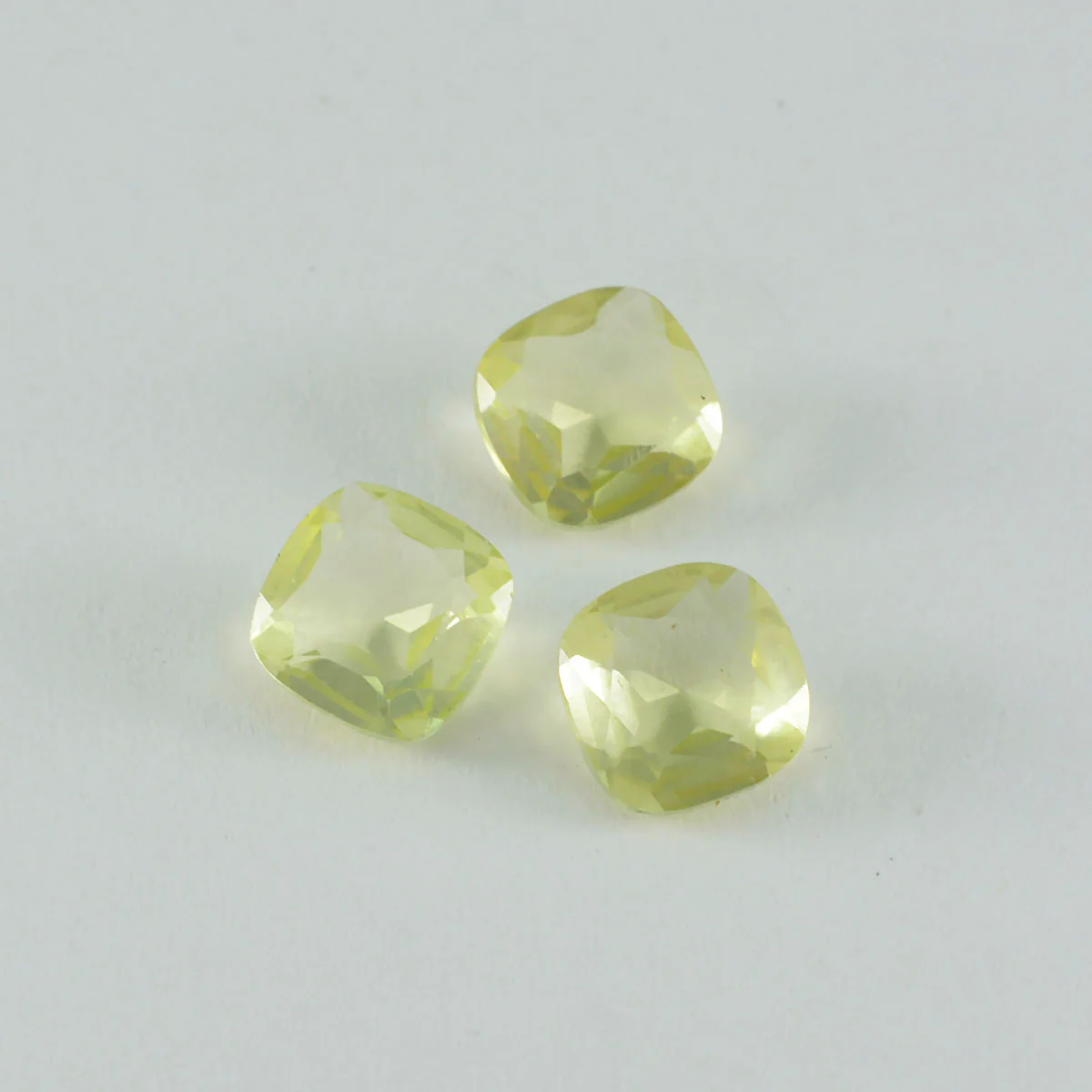 Lemon Quartz 1PC Medium 9x9 MM Cushion Faceted Yellow Lustrous Semi Precious Loose Gemstone - Image 3