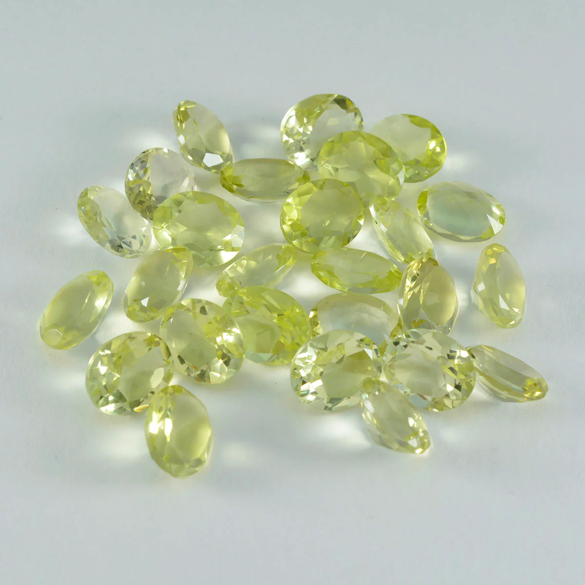 Lemon Quartz 1PC Small 6x8 MM Oval Faceted Yellow High-Quality Semi Precious Loose Gemstones