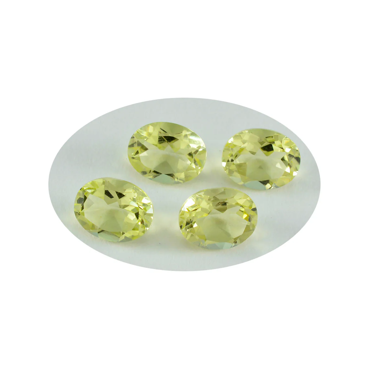 Lemon Quartz 1PC Small 6x8 MM Oval Faceted Yellow High-Quality Semi Precious Loose Gemstones - Image 2