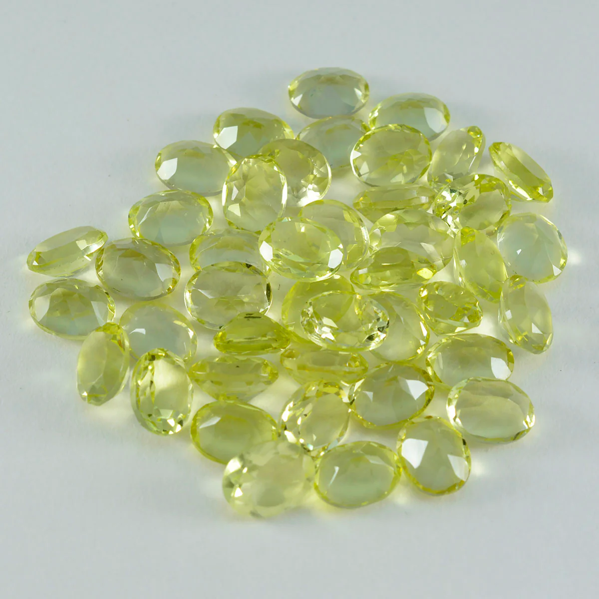 Lemon Quartz 1PC Small 7x9 MM Oval Faceted Yellow Genuine Semi Precious Loose Gems - Image 2
