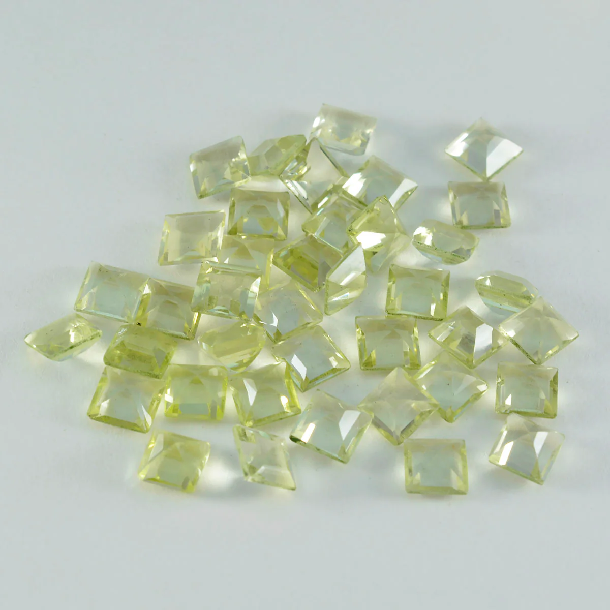 Lemon Quartz 1PC Tiny 6x6 MM Square Faceted Yellow Polished Semi Precious Loose Gemstones - Image 3