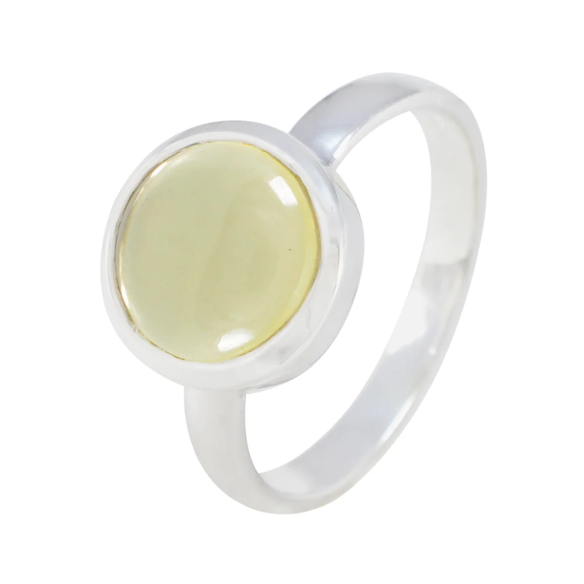 Lemon Quartz Solitaire Indian 925 Silver Yellow Gemstones Slim Feminine Ring Jewellery - Image 2