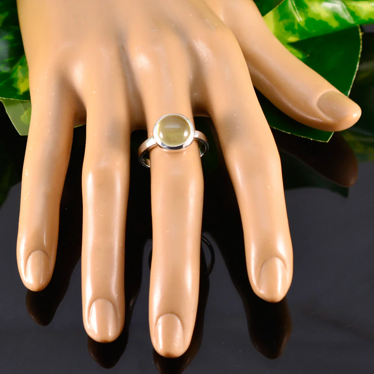 Lemon Quartz Solitaire Indian 925 Silver Yellow Gemstones Slim Feminine Ring Jewellery - Image 5