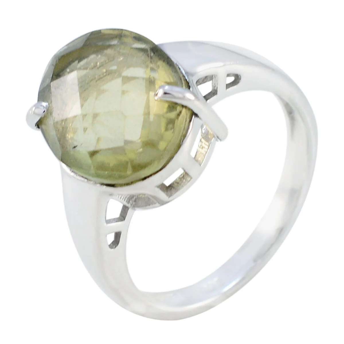 Lemon Quartz Solitaire Moroccan 925 Silver Yellow Gemstone Slim Cultural Ring Jewellery - Image 2