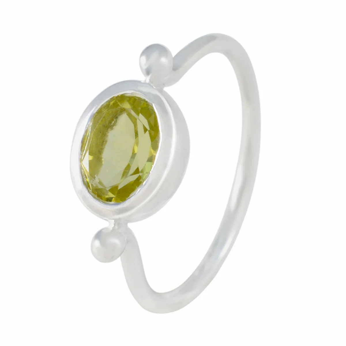 Lemon Quartz Solitaire Turkish 925 Sterling Silver Yellow Gemstones Dainty Abstract Ring Jewellery - Image 2