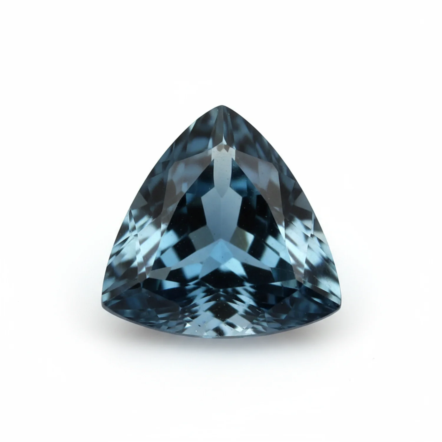 London Blue topaz 10PC Tiny 3x3 MM Triangle Faceted Blue Fiery Semi Precious Loose Gemstone - Image 2