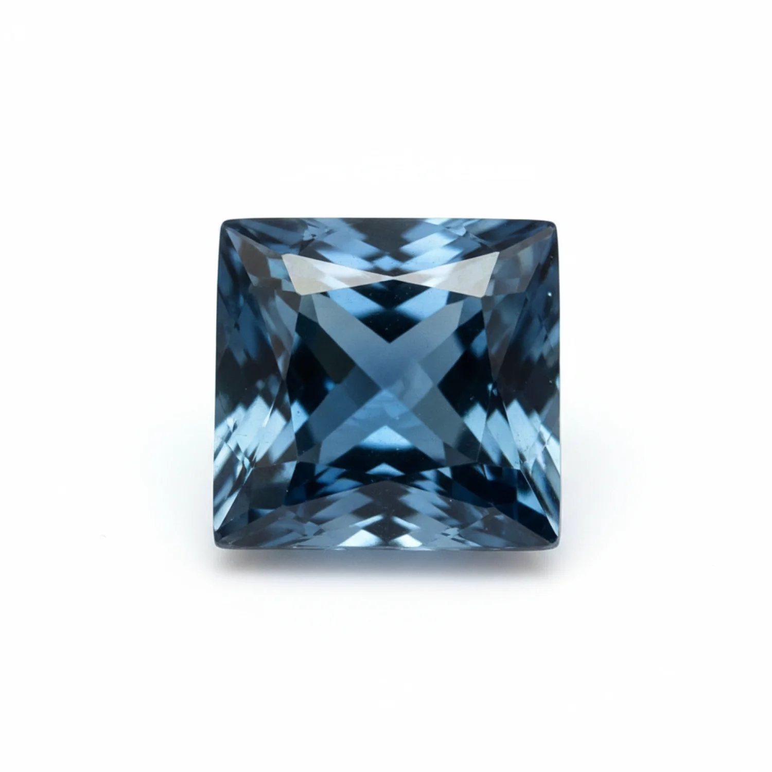 London Blue topaz 10PC Tiny 4x4 MM Square Faceted Blue Brilliant Semi Precious Loose Gemstones