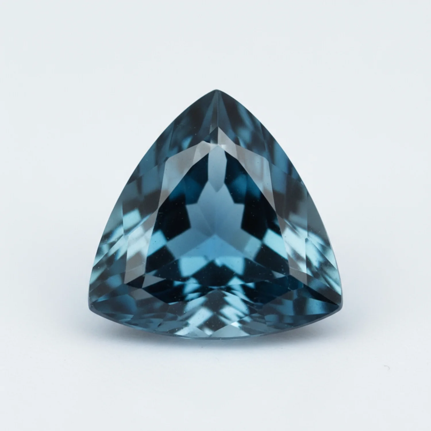 London Blue topaz 1PC Chunky 13x13 MM Triangle Faceted Blue Natural Semi Precious Gems - Image 2