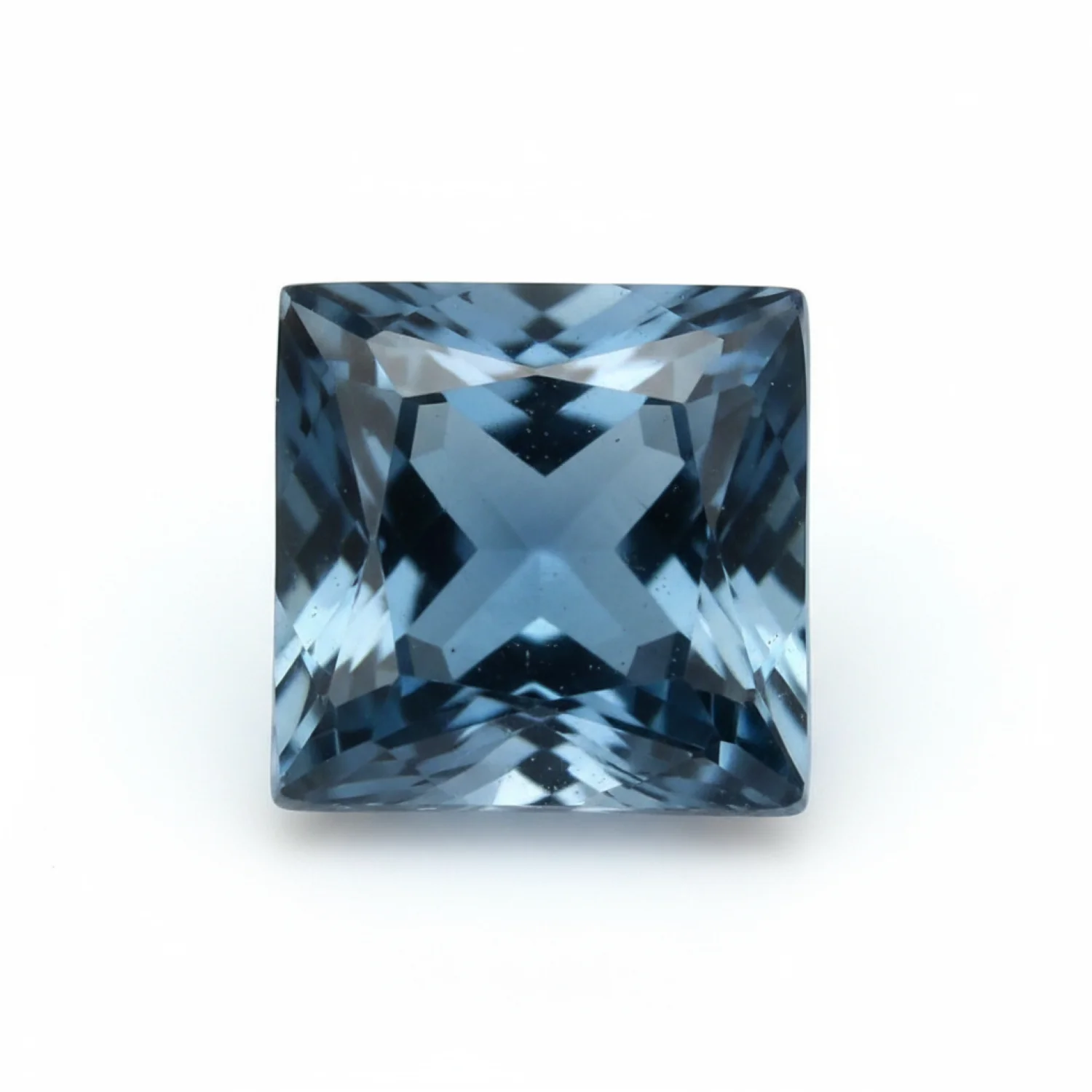London Blue topaz 1PC Chunky 16x16 MM Square Faceted Blue Pure Semi Precious Loose Gemstones