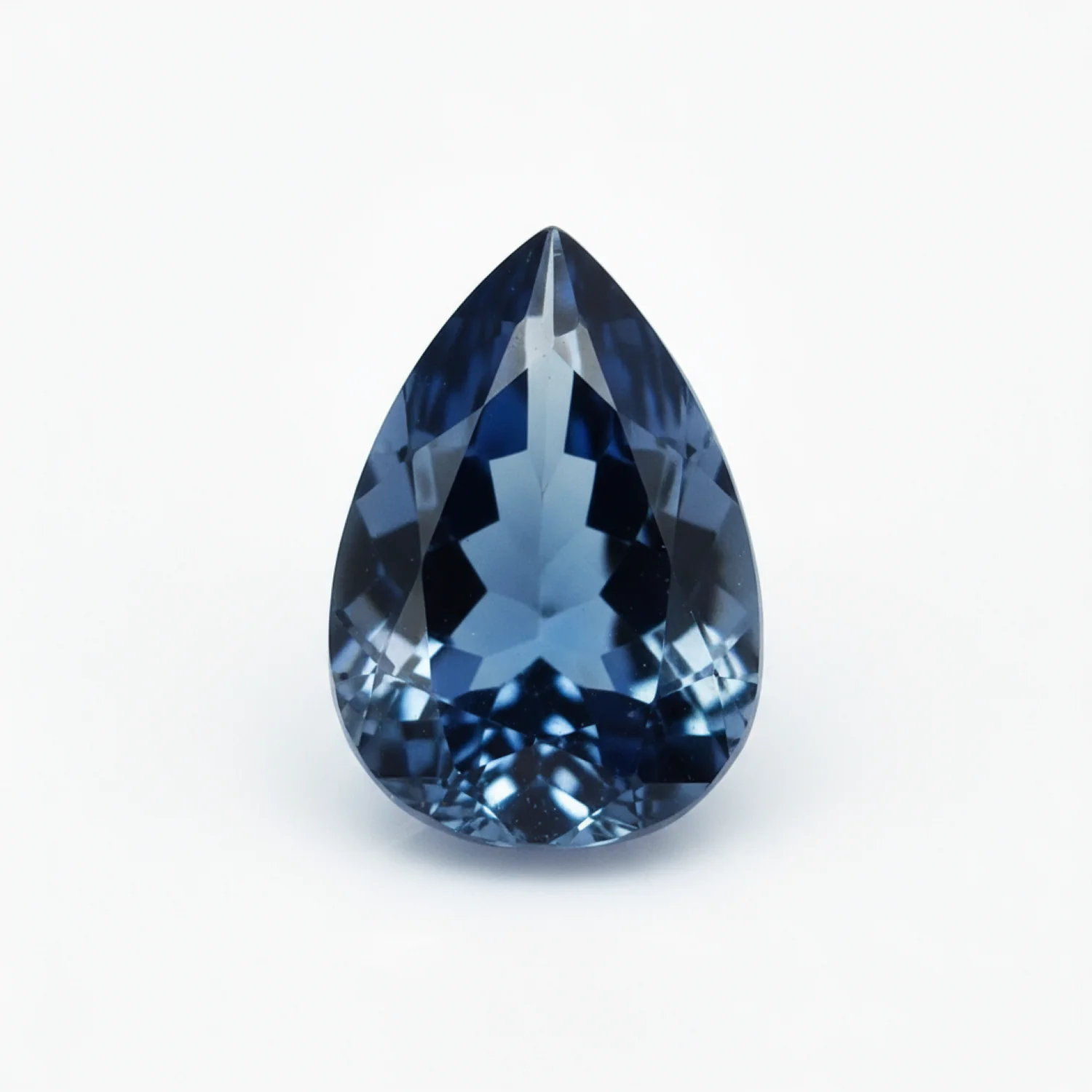London Blue topaz 1PC Large 10x14 MM Pear Faceted Blue Fiery Semi Precious Gems - Image 2