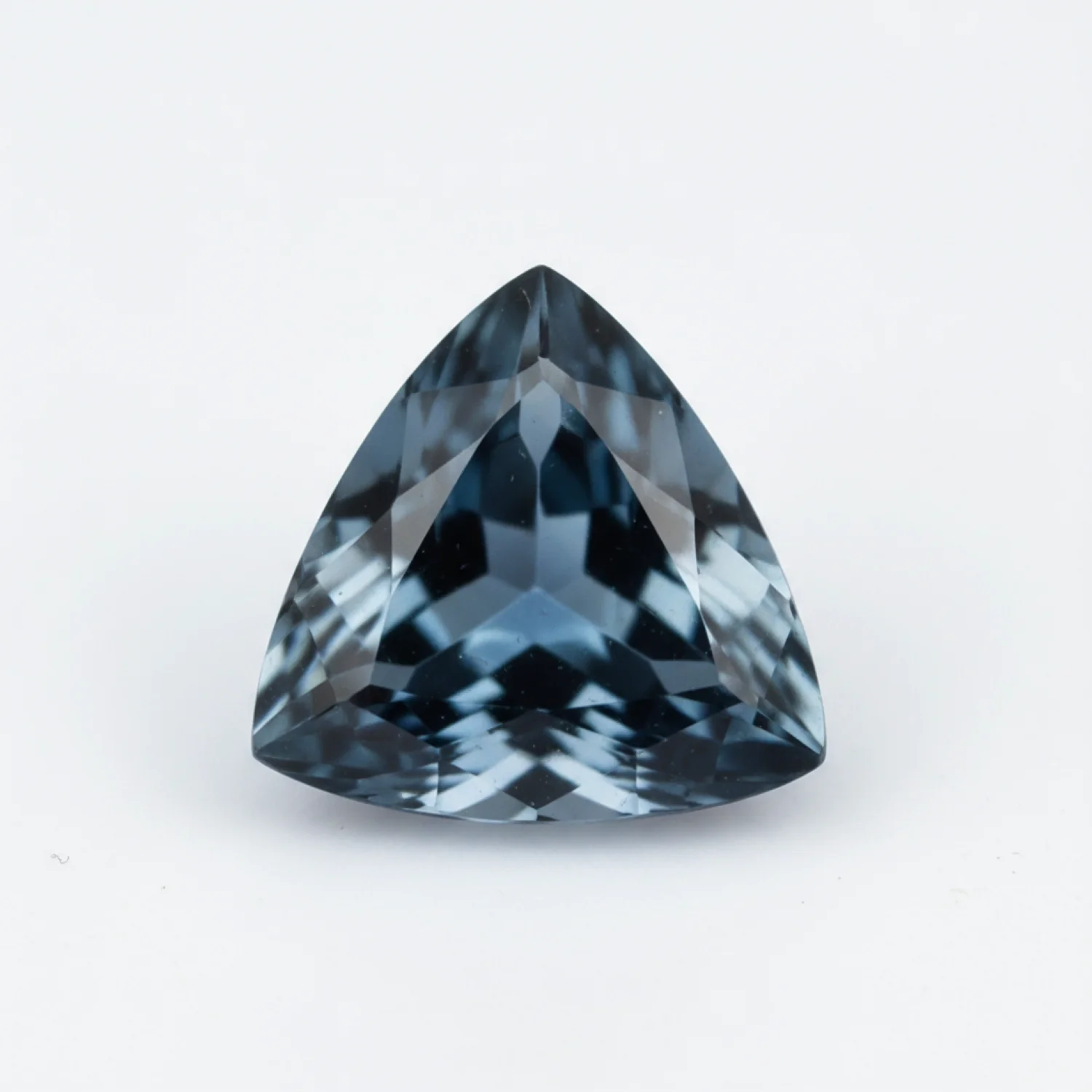 London Blue topaz 1PC Large 11x11 MM Triangle Faceted Blue Fine Semi Precious Loose Gemstone - Image 2