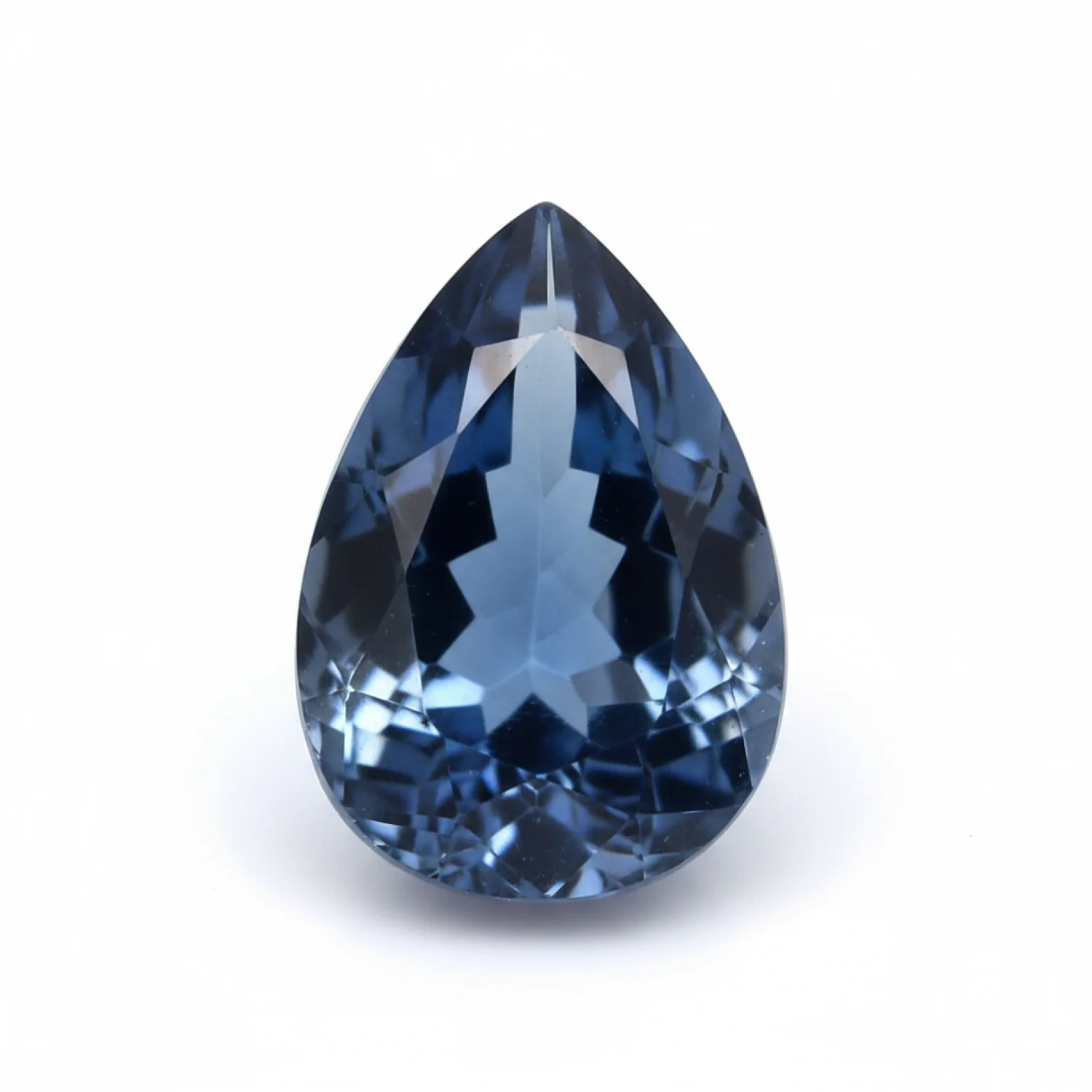 London Blue topaz 1PC Large 9x11 MM Pear Faceted Blue Genuine Semi Precious Loose Gems