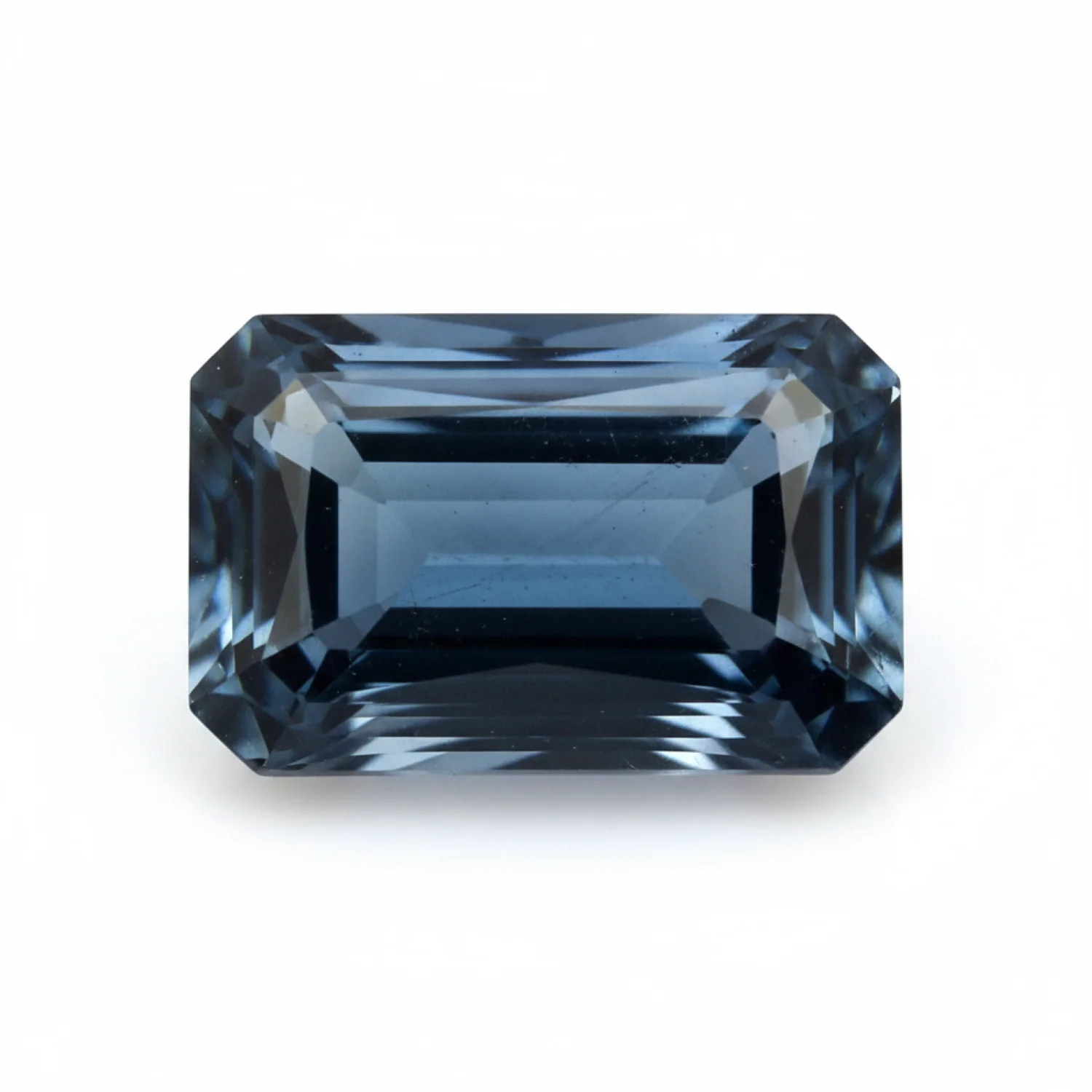 London Blue topaz 1PC Medium 7x10 MM Emerald Faceted Blue Luster Semi Precious Loose Gems - Image 2