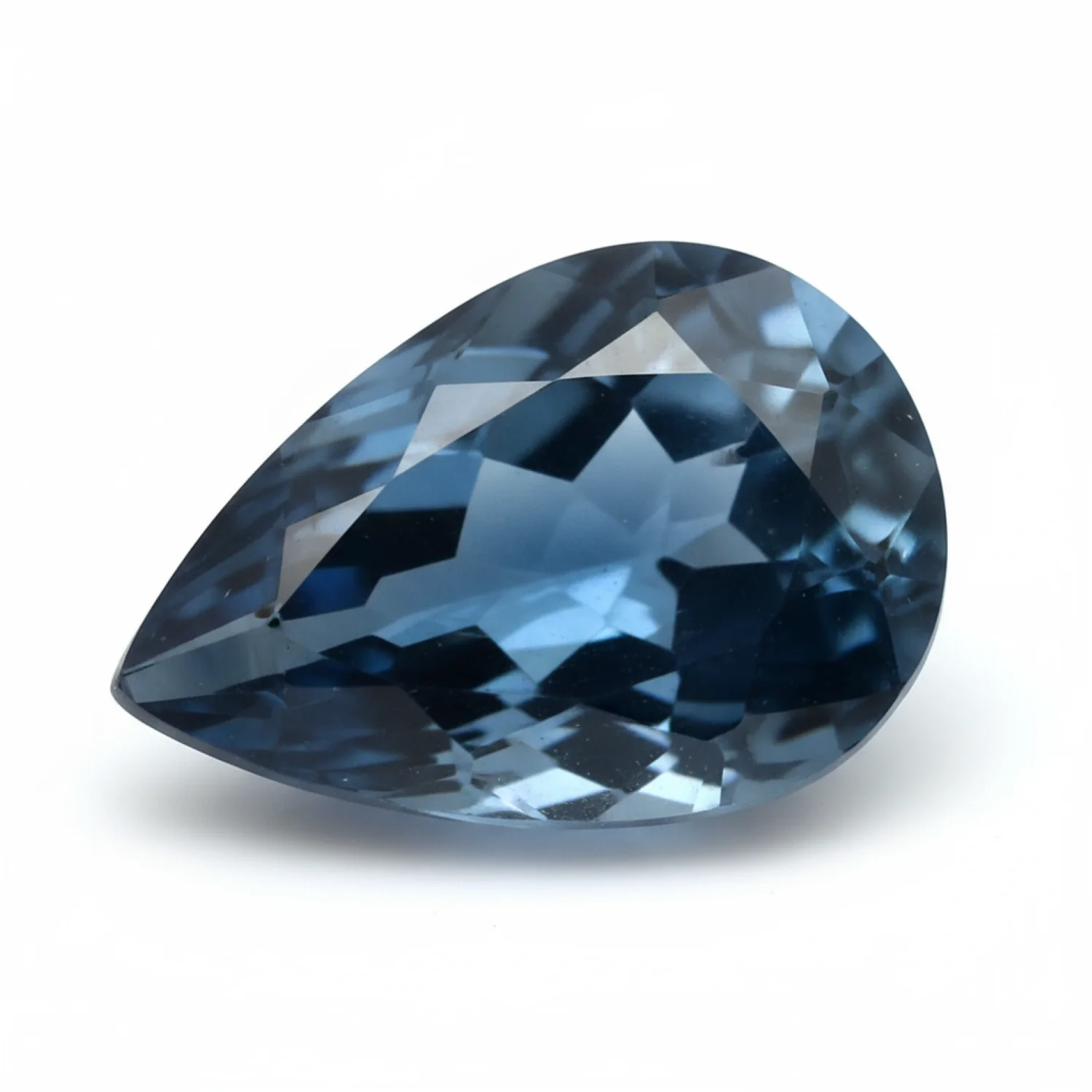 London Blue topaz 1PC Medium 8x10 MM Pear Faceted Blue Natural Semi Precious Gems