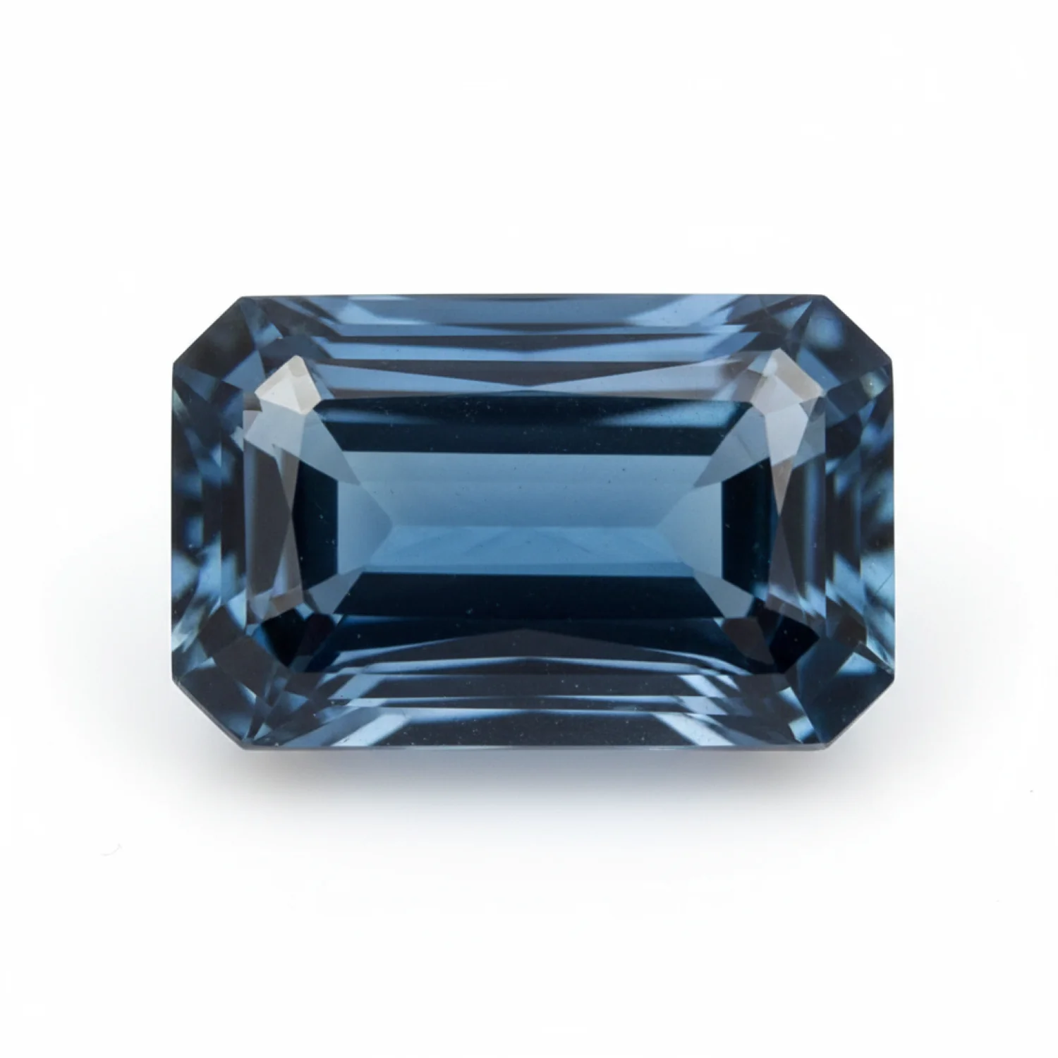 London Blue topaz 1PC Small 6x8 MM Emerald Faceted Blue Sparkling Semi Precious Loose Gemstone