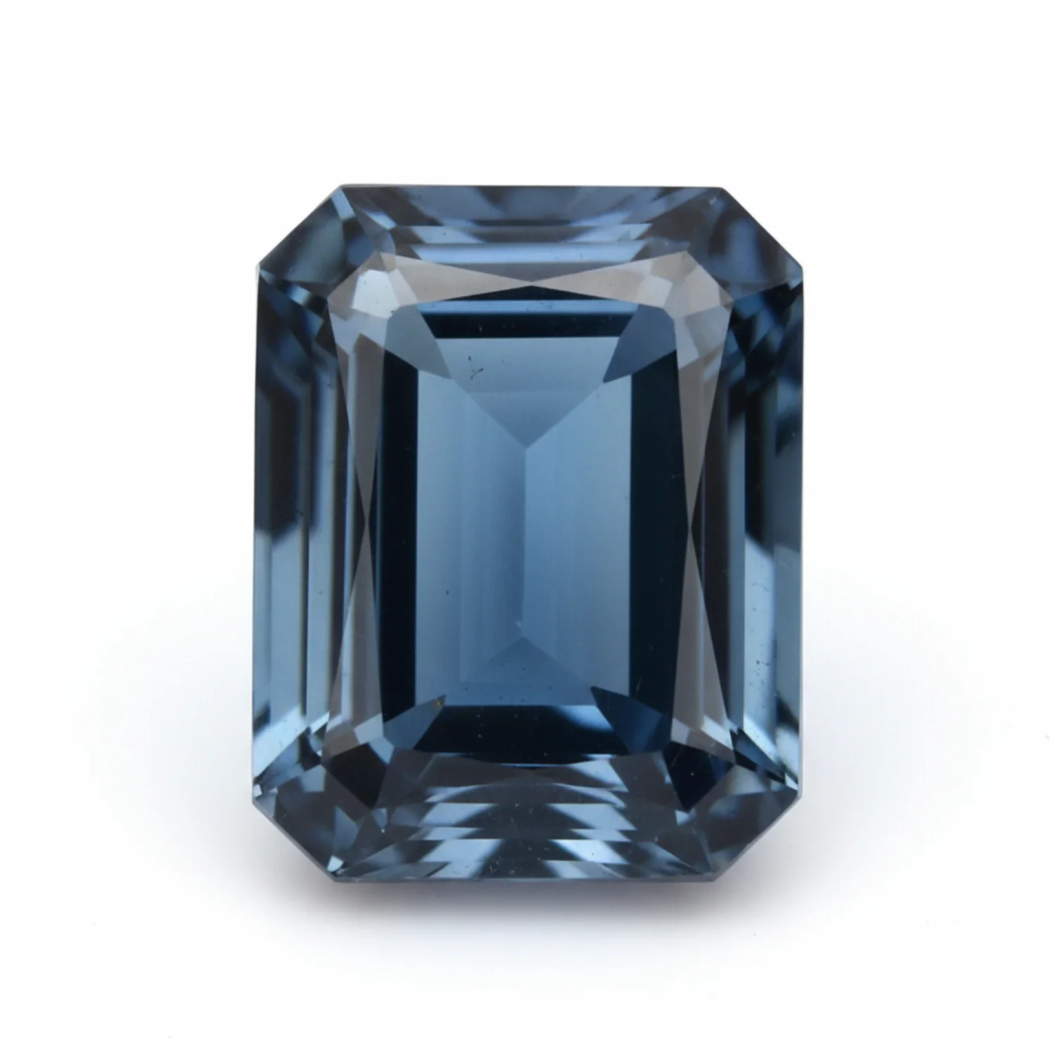 London Blue topaz 1PC Small 6x8 MM Emerald Faceted Blue Sparkling Semi Precious Loose Gemstone - Image 2