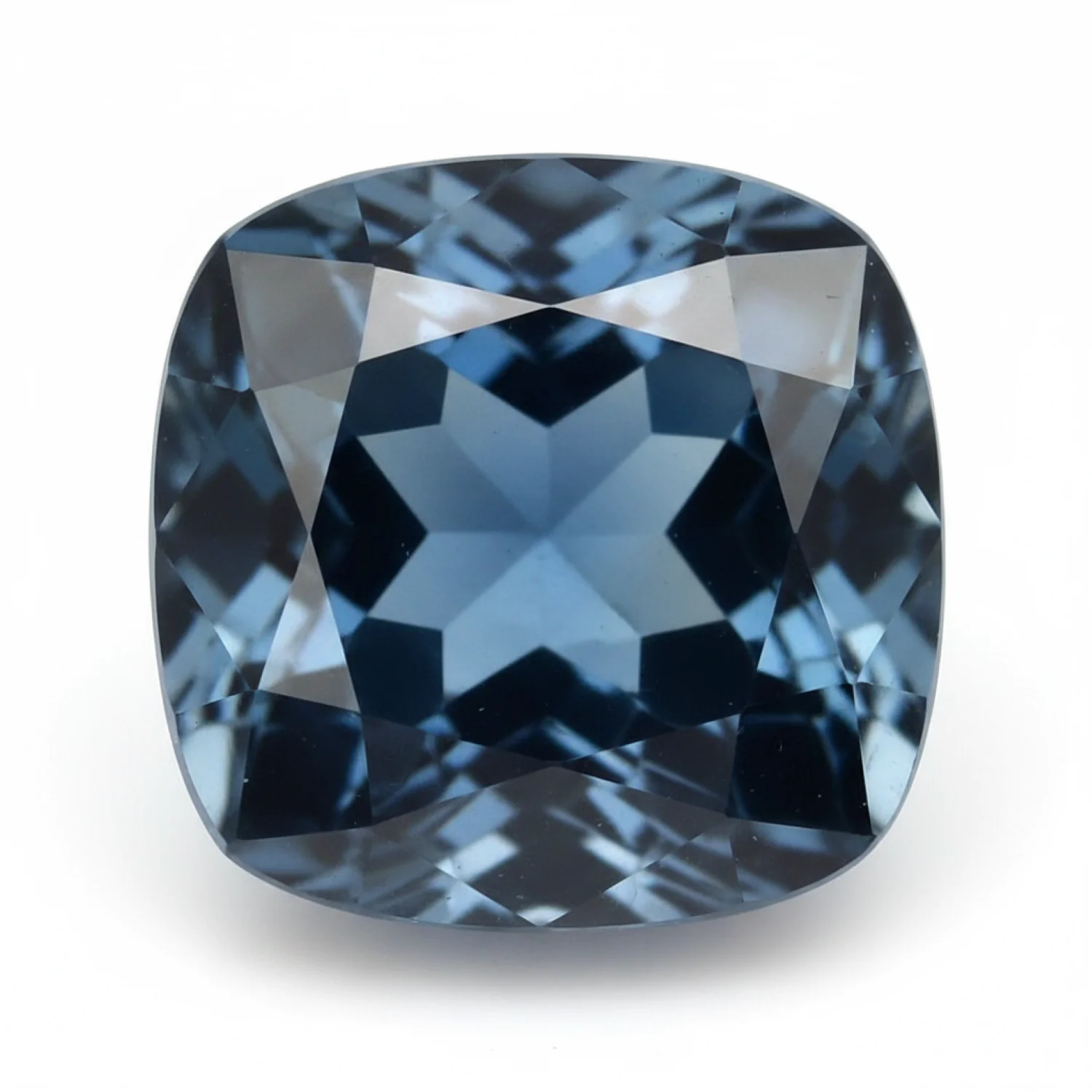 London Blue topaz 1PC Small 7x7 MM Cushion Faceted Blue Splendid Semi Precious Loose Gemstone - Image 2