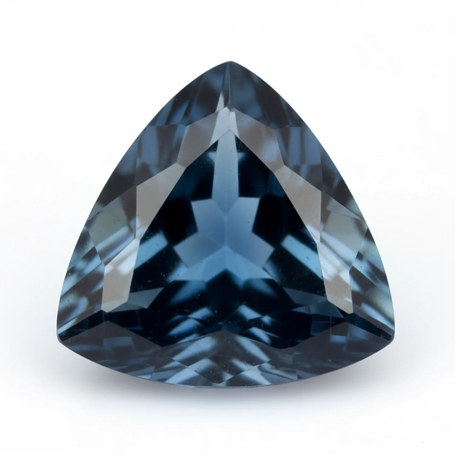 London Blue topaz 1PC Small 7x7 MM Triangle Faceted Blue Splendid Semi Precious Loose Gemstone - Image 2