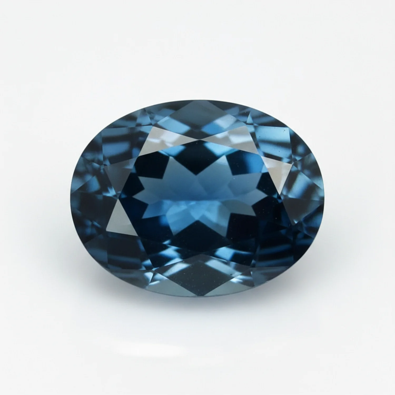 London Blue topaz 1PC Small 7x9 MM Oval Faceted Blue Superior Semi Precious Gems - Image 2
