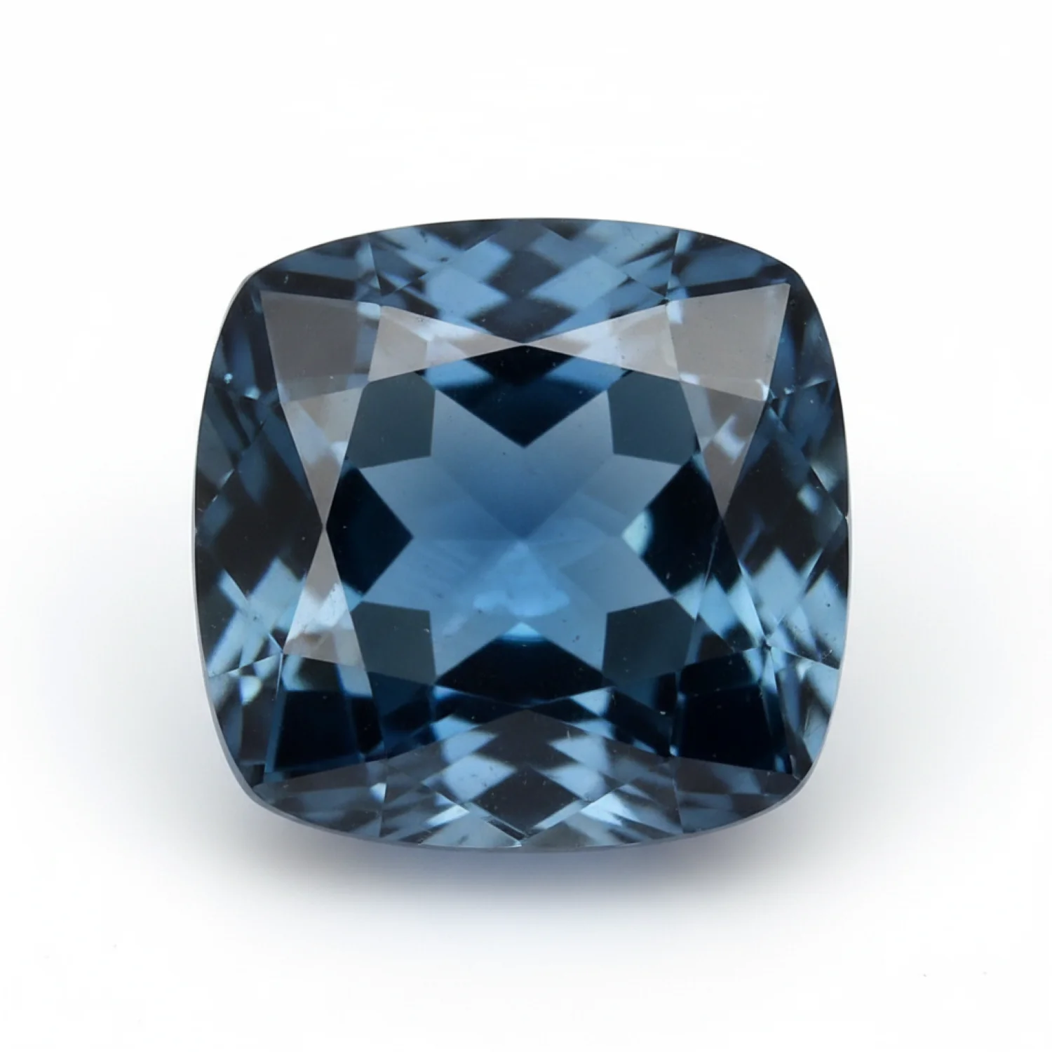 London Blue topaz 1PC Tiny 6x6 MM Cushion Faceted Blue Polished Semi Precious Loose Gems - Image 2