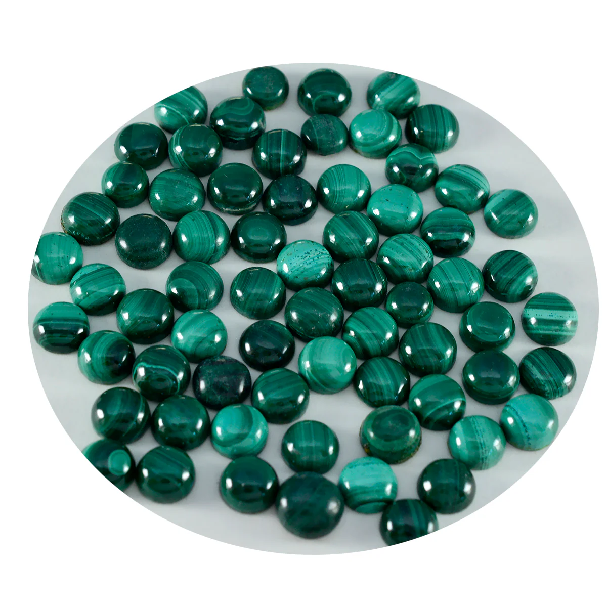 Malachite 10PC Tiny 3x3 MM Round Cabochon Green High-Quality semi Precious Precious Gemstone