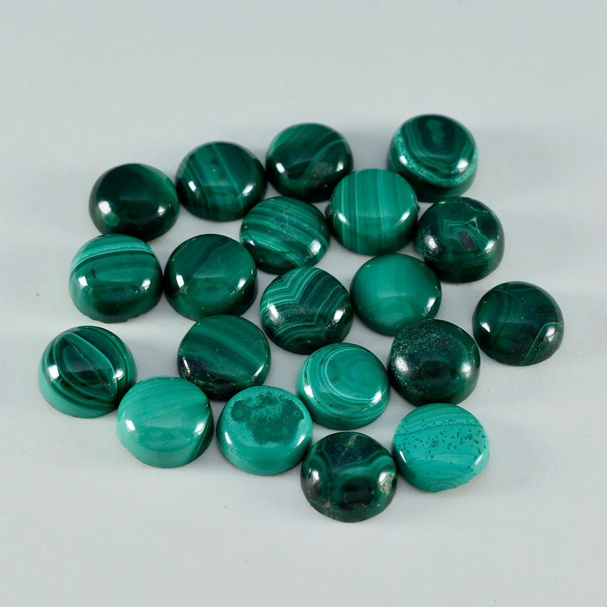Malachite 1PC Medium 9x9 MM Round Cabochon Green Brilliant semi Precious Precious Gemstone - Image 4