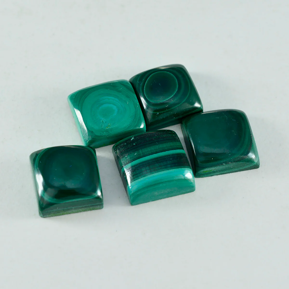Malachite 1PC Medium 9x9 MM Square Cabochon Green Superior semi Precious Semi Precious Gemstone - Image 4