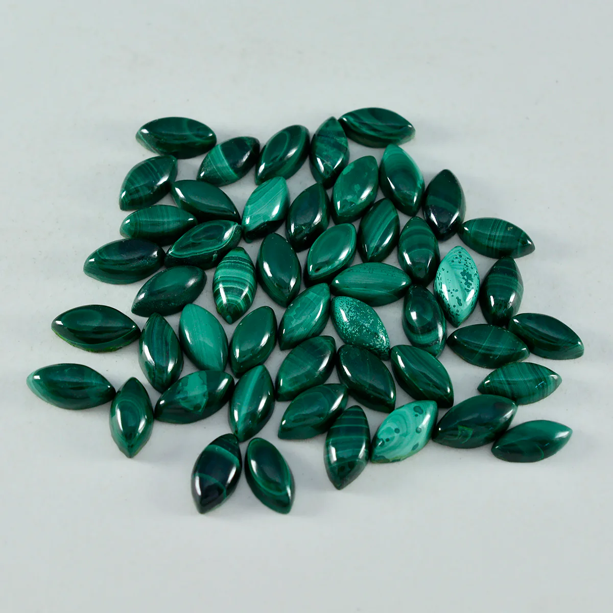 Malachite 1PC Small 5x10 MM Marquise  Cabochon Green Pure semi Precious Loose Gemstones - Image 4