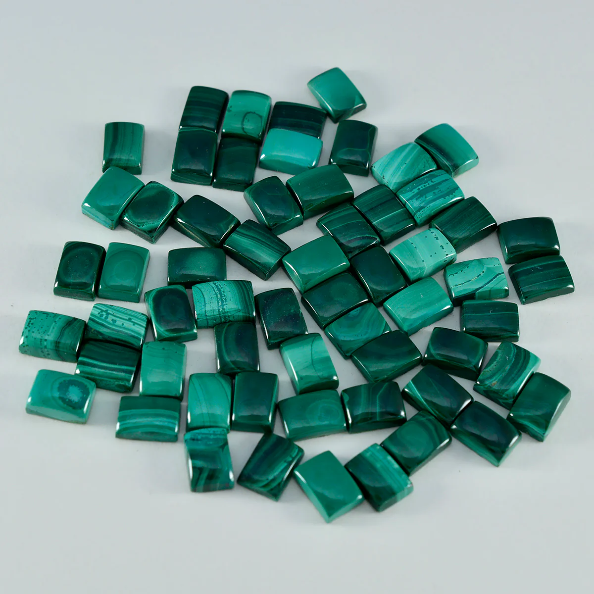 Malachite 1PC Tiny 5x7 MM Emerald Cabochon Green Fiery semi Precious Gems - Image 2