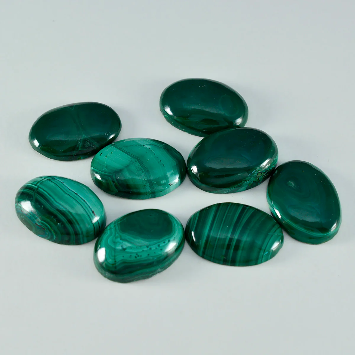 Malachite 1PC Tiny 5x7 MM Oval Cabochon Green Luster semi Precious Loose Gemstones - Image 4