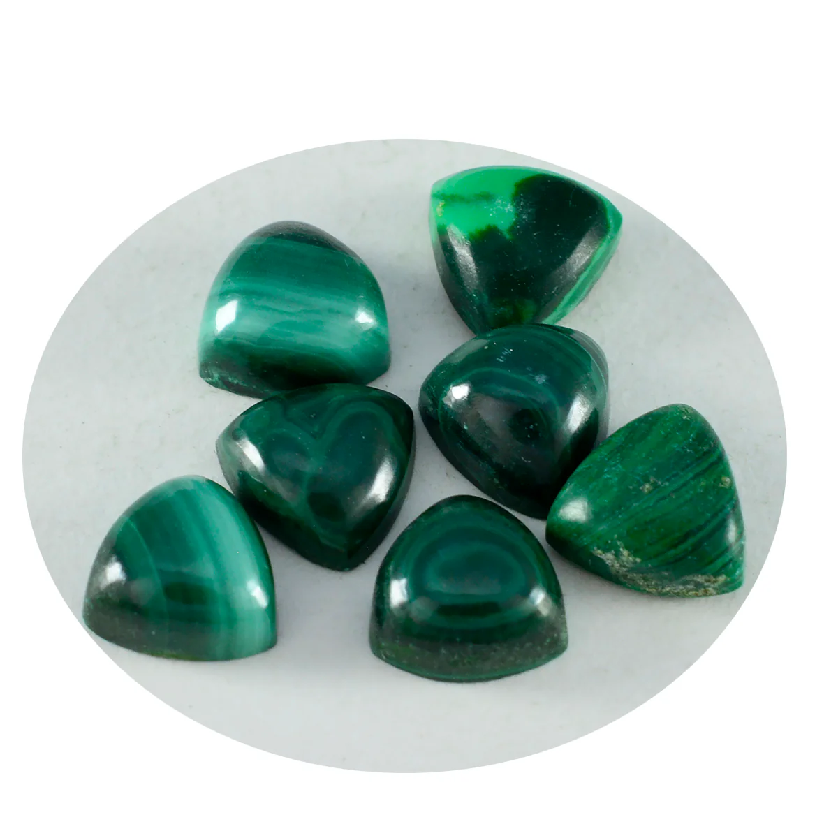 Malachite 1PC Tiny 6x6 MM Triangle Cabochon Green Splendid semi Precious Semi Precious Gemstone - Image 4