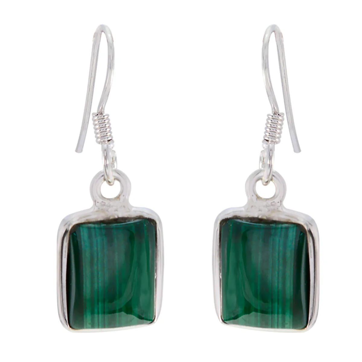 Malachite Egyptian Josephine multiple Dangle Green Sterling Silver Earring