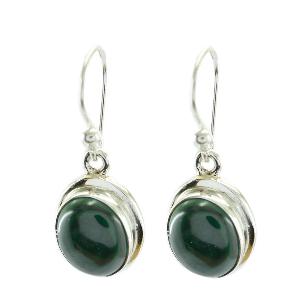 Malachite Mexican Lea multiple Dangle Green 925 Sterling Silver Earring