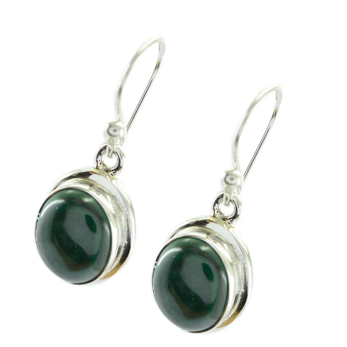 Malachite Mexican Lea multiple Dangle Green 925 Sterling Silver Earring - Image 2